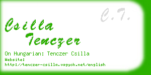 csilla tenczer business card